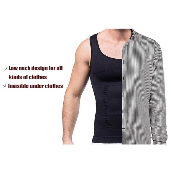 Compression workout slimming tank top muscle tee - Picture 4 of 5